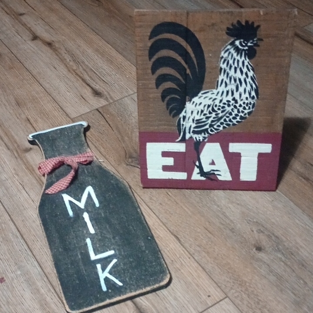 Rustic Rooster Picture Frame - Brown and Red